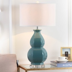 Safavieh Juniper 30-inch H Table Lamp - Egg Blue/Off-White (LIT4245A)