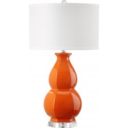 Safavieh Juniper 30-inch H Table Lamp - Orange/Off-White (LIT4245D)