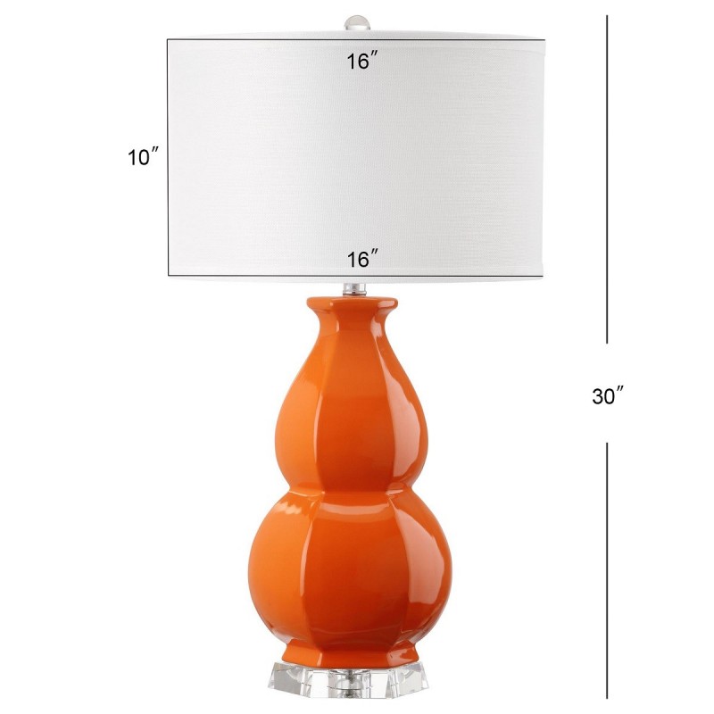 Safavieh Juniper 30-inch H Table Lamp - Orange/Off-White (LIT4245D)