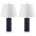 Safavieh Dixon 23.5-inch H Navy Table Lamp - Set of 2 (LIT4249C-SET2)