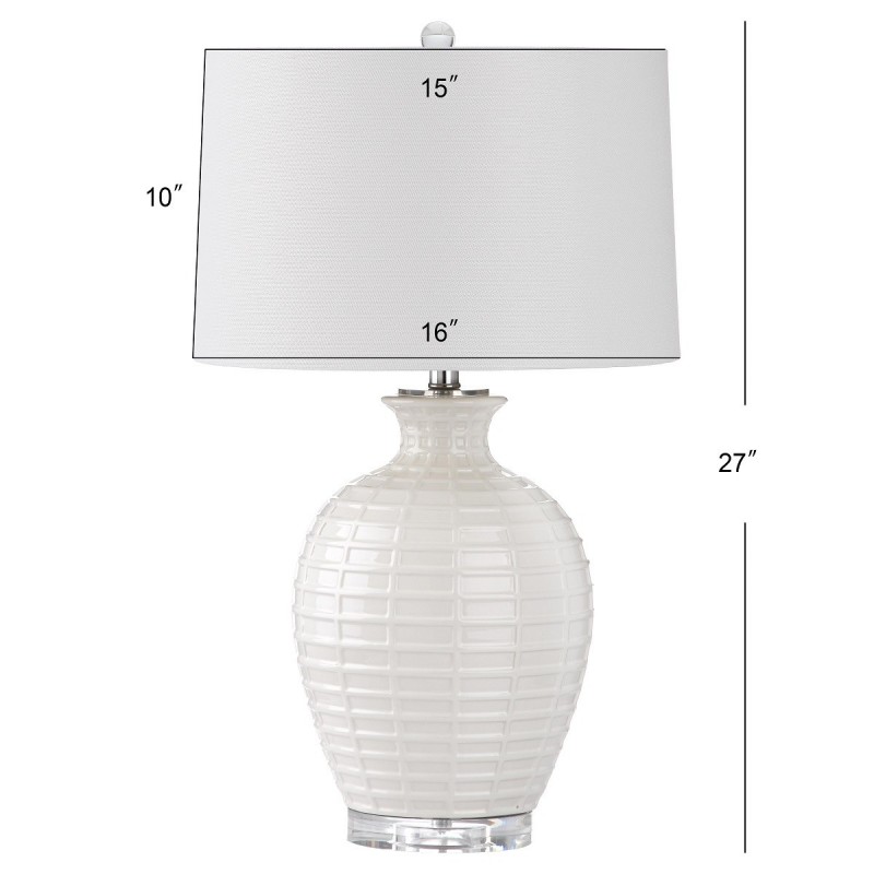 Safavieh Shultz 27-inch H Table Lamp - White/Off-White (LIT4251A)