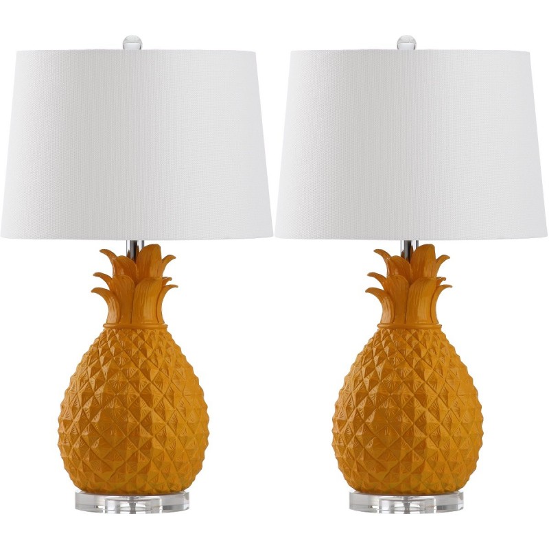 Safavieh Kelly 25.5-inch H Table Lamp - Set of 2 - Yellow/Off-white (LIT4258A-SET2)
