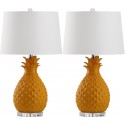 Safavieh Kelly 25.5-inch H Table Lamp - Set of 2 - Yellow/Off-white (LIT4258A-SET2)