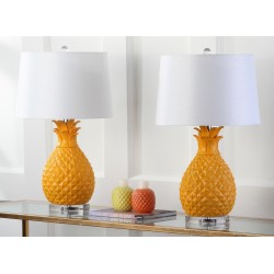 Safavieh Kelly 25.5-inch H Table Lamp - Set of 2 - Yellow/Off-white (LIT4258A-SET2)