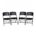 Lifetime 4-Pack Padded Folding Chairs - Gray Sand (480621)
