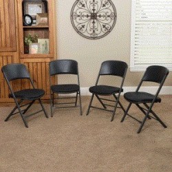 Lifetime 4-Pack Padded Folding Chairs - Gray Sand (480621)