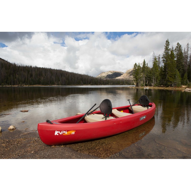 Lifetime Kodiak 130 Canoe w/ Paddle  - Red (90658)