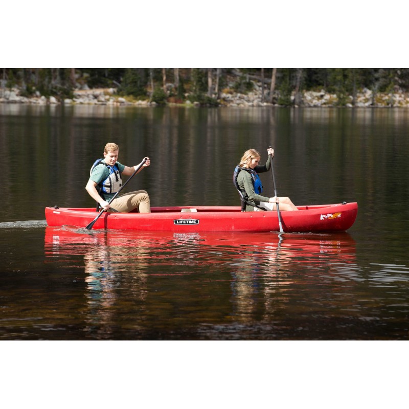 Lifetime Kodiak 130 Canoe w/ Paddle  - Red (90658)