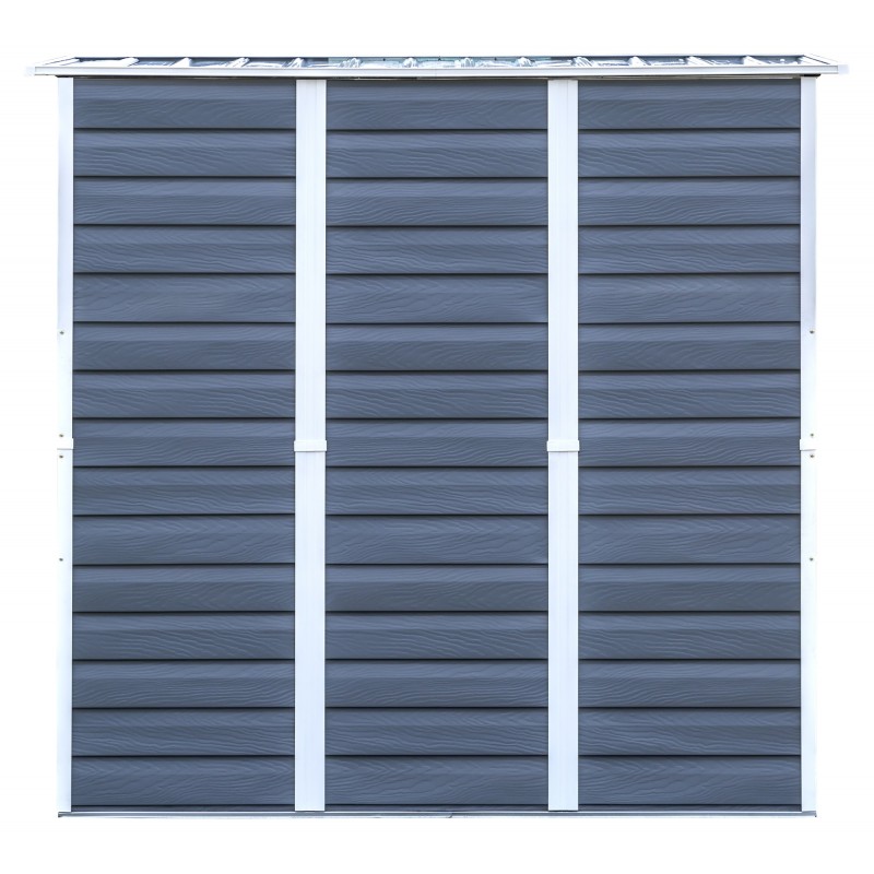 Arrow Shed-in-a-Box 6 x 4 Galvanized Steel Storage Shed-Charcoal/Cream (SBS64)