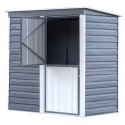 Arrow Shed-in-a-Box 6 x 4 Galvanized Steel Storage Shed-Charcoal/Cream (SBS64)