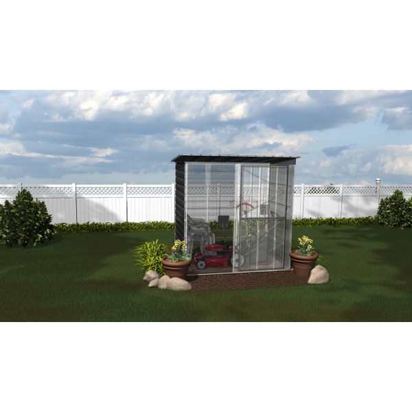 Arrow Shed-in-a-Box 6 x 4 Galvanized Steel Storage Shed ...