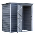 Arrow Shed-in-a-Box 6 x 4 Galvanized Steel Storage Shed-Charcoal/Cream (SBS64)