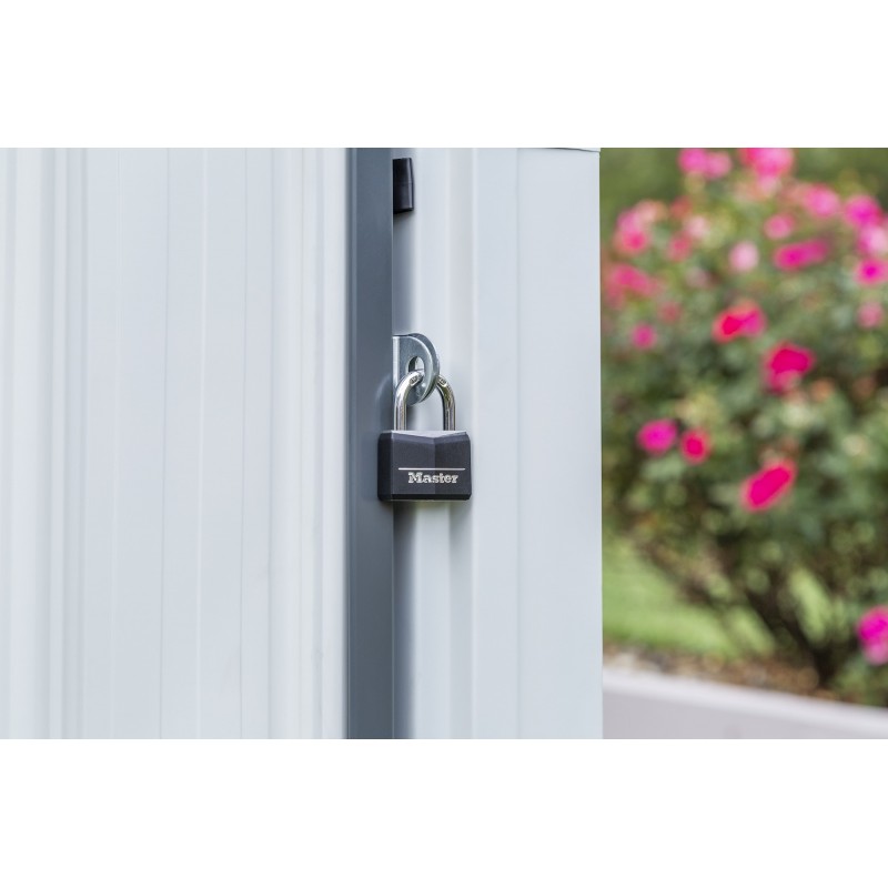 Arrow Shed-in-a-Box 6 x 4 Galvanized Steel Storage Shed-Charcoal/Cream (SBS64)