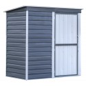 Arrow Shed-in-a-Box 6 x 4 Galvanized Steel Storage Shed-Charcoal/Cream (SBS64)