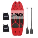 Lifetime Horizon 100 Stand-Up Paddleboard 2 Pack w/ Paddle - Fire Red (90796)