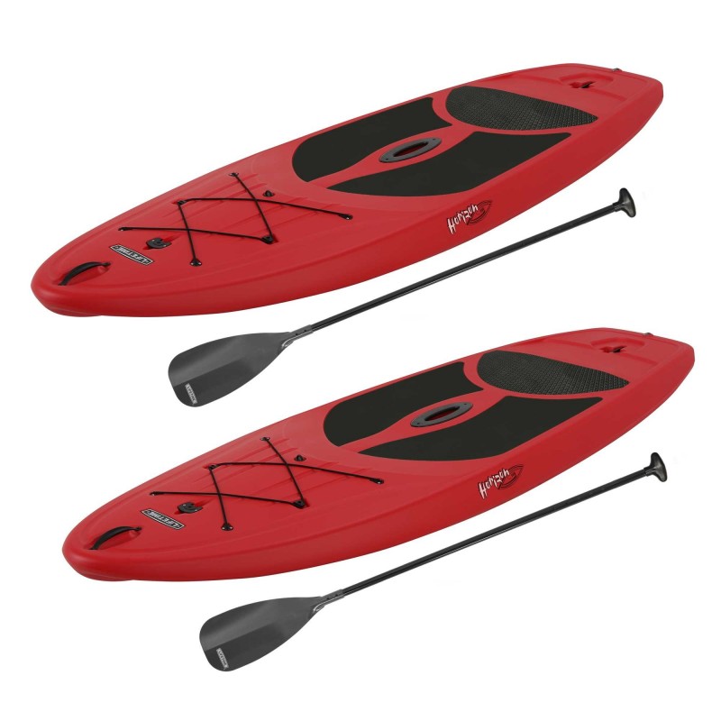 Lifetime Horizon 100 Stand-Up Paddleboard 2 Pack w/ Paddle - Fire Red (90796)