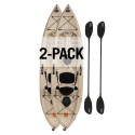 Lifetime Tamarack Angler 100 Fishing Kayak Pack 2  w/ Paddles - Tan (90806)