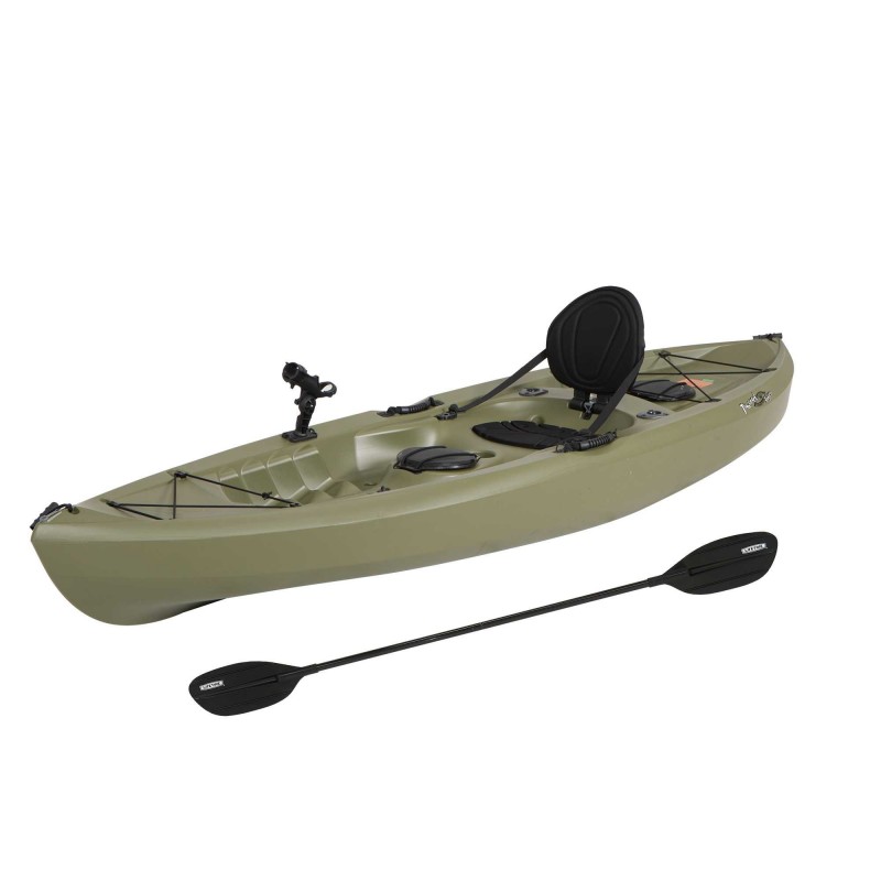 Lifetime Tamarack Angler 100 Fishing Kayak w/ Paddle  - Olive Green (90818)