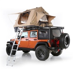 Smittybilt Overlander XL Jeep Roof Top Tent w/ Foam Mattress & 12V Socket - Tan (model 2883)