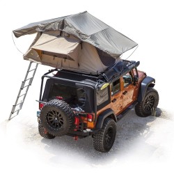 Smittybilt Overlander XL Jeep Roof Top Tent w/ Foam Mattress & 12V Socket - Tan (model 2883)