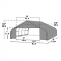 ShelterLogic 22x20x13 Peak Style Shelter, Grey (82043)