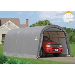 Shelter Logic12x20x8 ft Round Style Shelter - Grey (62780)