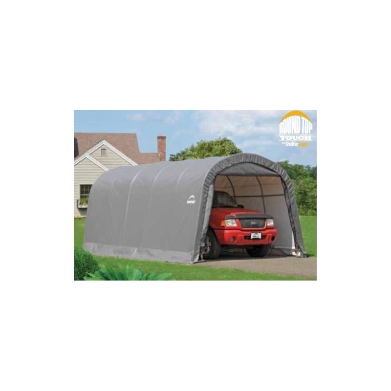 Shelter Logic12x20x8 ft Round Style Shelter - Grey (62780)