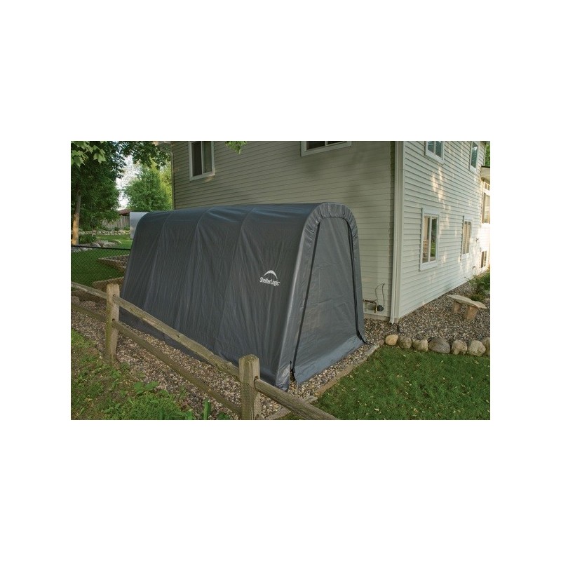ShelterLogic 8x16x8 Round Style Shelter, Grey (76823)