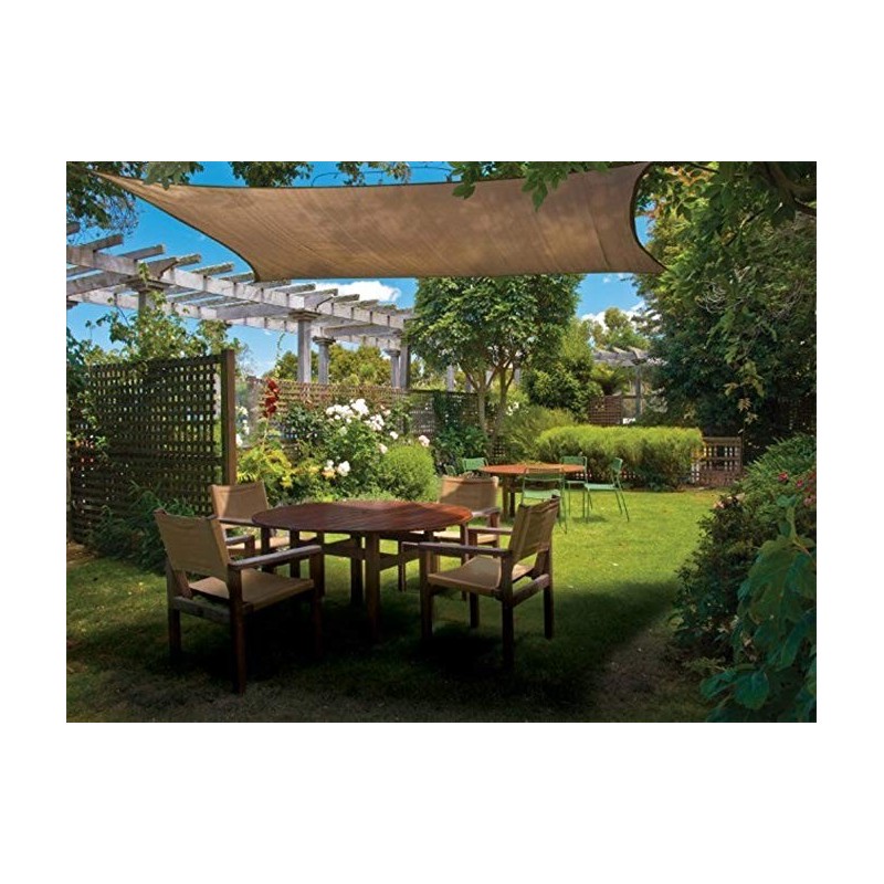 ShelterLogic 12 ft Square Shade Sail - Sand (25731)