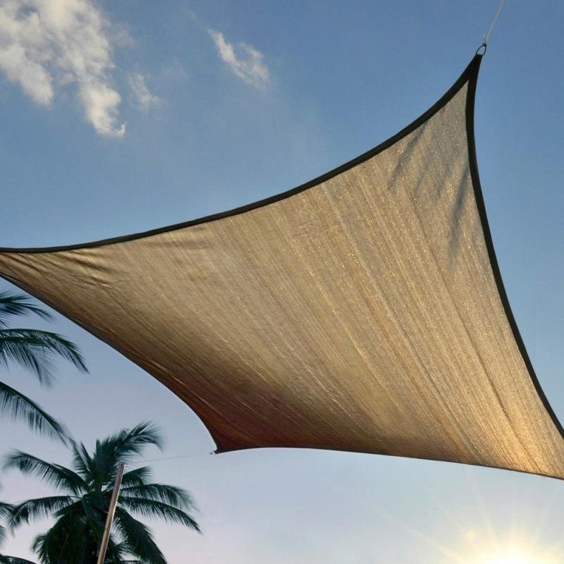 ShelterLogic 12 ft Square Shade Sail - Sand (25731)