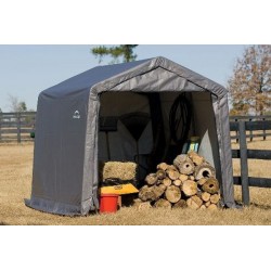 ShelterLogic 10×10×8 Peak Style Storage Shed - Grey (70333)