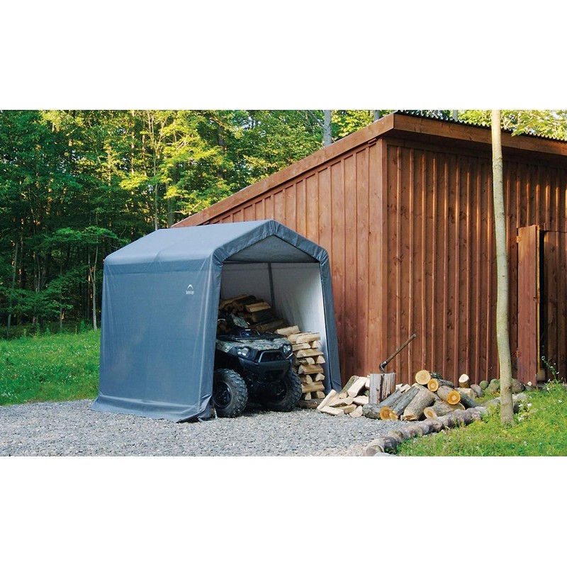 ShelterLogic 8×8×8 Peak Style Storage Shed - Grey (70423)