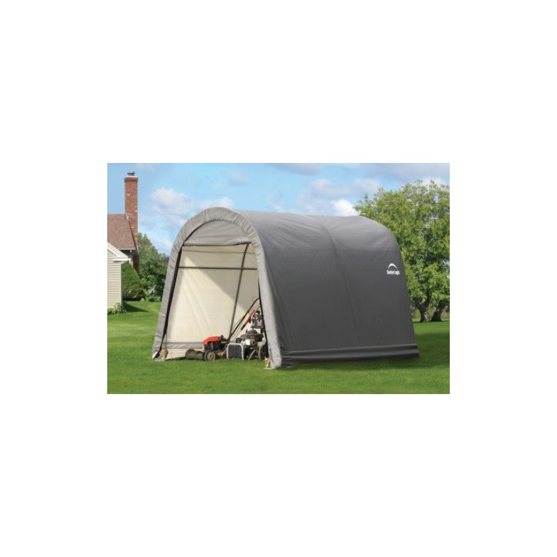 ShelterLogic 10x10x8 ft Round Style Storage Shed - Grey (70435)