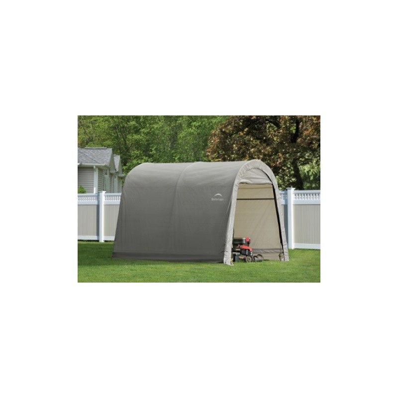 ShelterLogic 10x10x8 ft Round Style Storage Shed - Grey (70435)