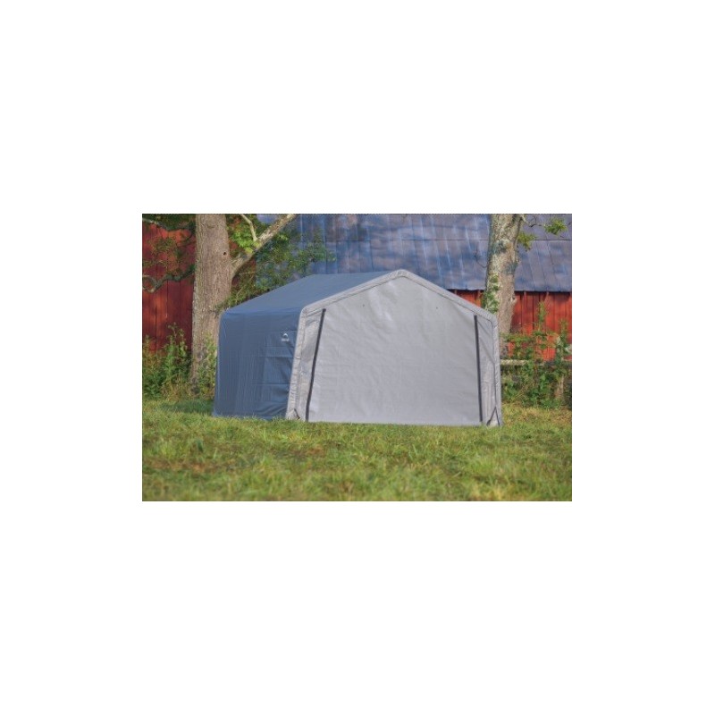 ShelterLogic 12×12×8 Peak Style Storage Shed - Grey (70443)