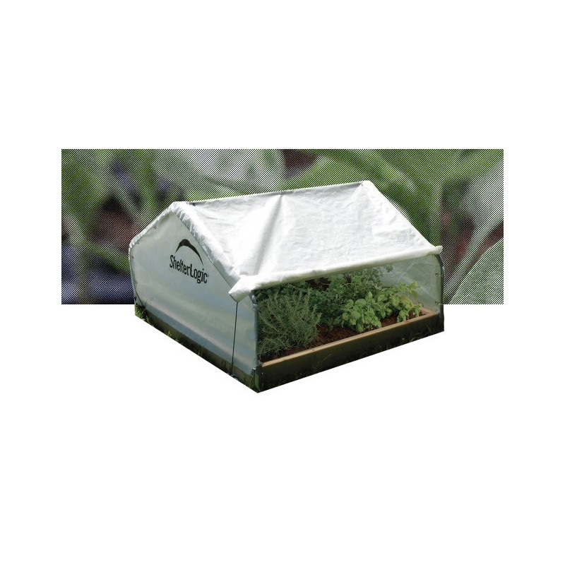 ShelterLogic 4x4x2'4 Peak Raised Bed Greenhouse - Roll-Up (70619)