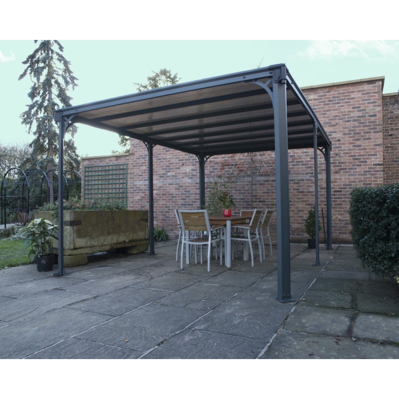 Palram Milano 4300 Garden Gazebo Kit - Grey Bronze (HG9173)