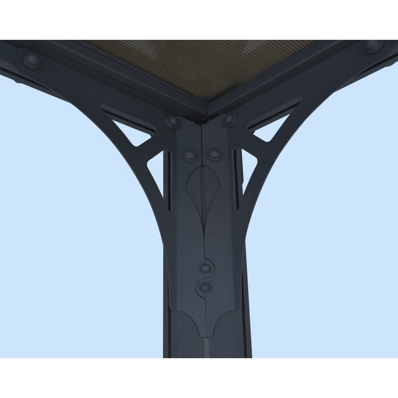 Palram Milano 4300 Garden Gazebo Kit - Grey Bronze (HG9173)