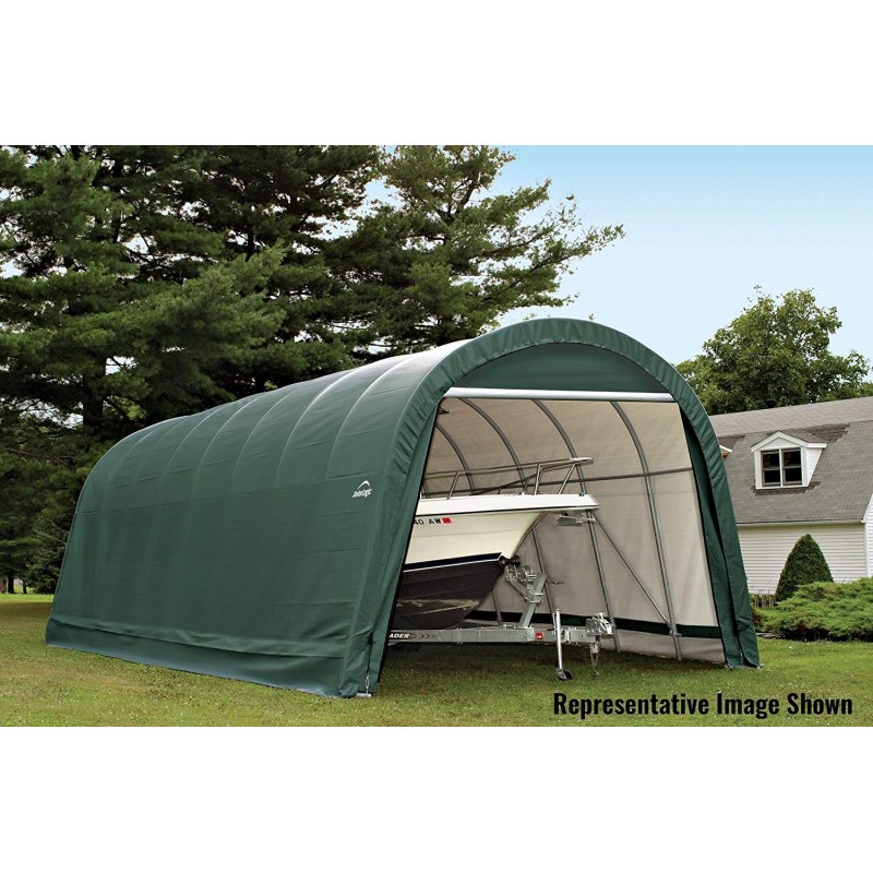 ShelterLogic 15x28x12 Round Style Shelter Kit - Green (95334)