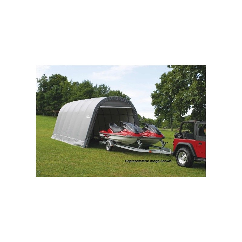 ShelterLogic 13x24x10 Round Style Shelter, Grey (74332)