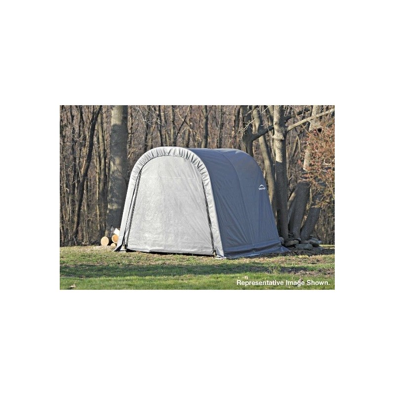 ShelterLogic 10x12x8 Round Style Shelter, Grey (77813)