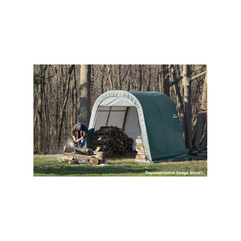 ShelterLogic 11x8x10 Round Style Shelter, Green (77822)