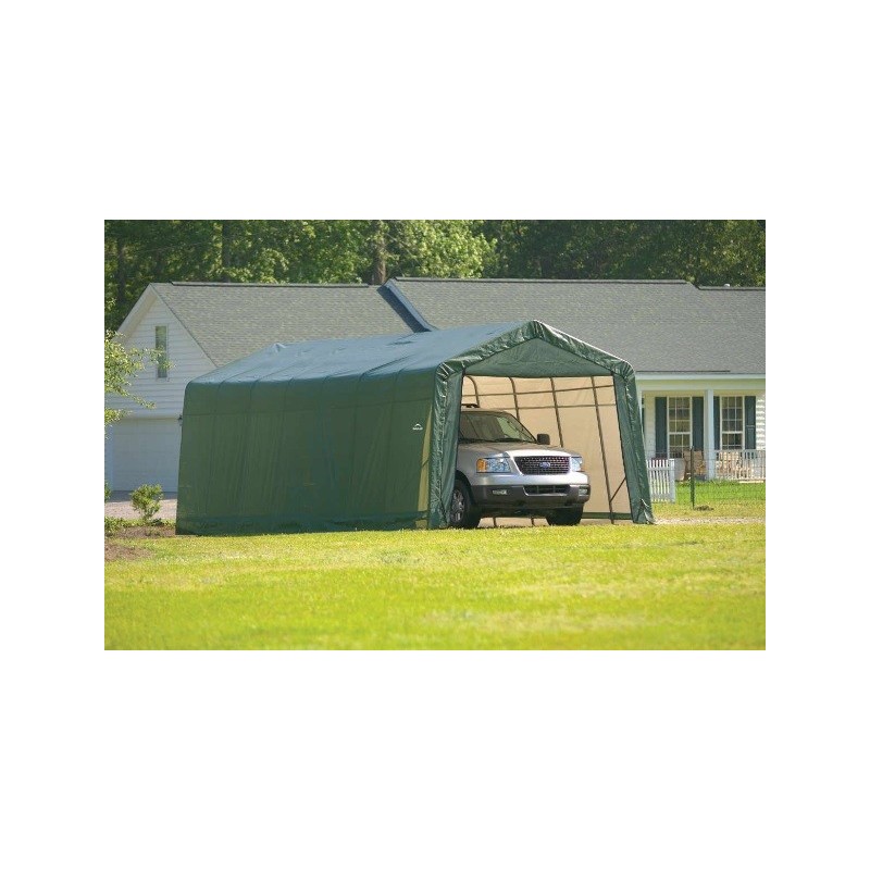 ShelterLogic 13x28x10 Peak Style Shelter, Green (90244)