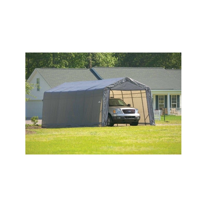 ShelterLogic 13x28x10 Peak Style Shelter, Grey (90243)