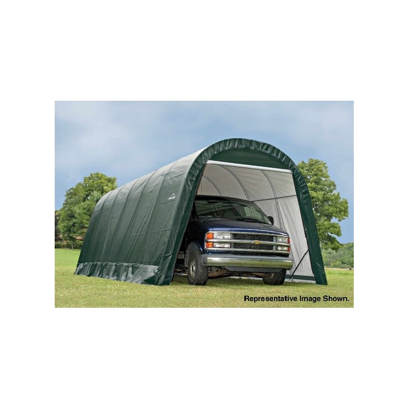 ShelterLogic 13x28x10 Round Style Shelter, Green (90234)