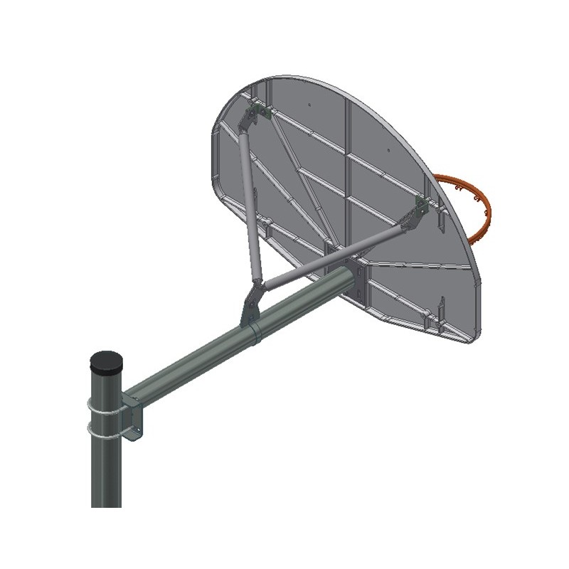 Gared Economy Playground 3-1/2" O.D. Adjustable Straight Post (AAB35) 