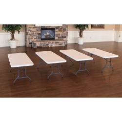 Lifetime 4-Pack 6 ft. Commercial Folding Banquet Tables - White (42901)