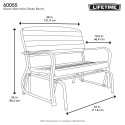 Lifetime Faux Wood Glider Bench 60055