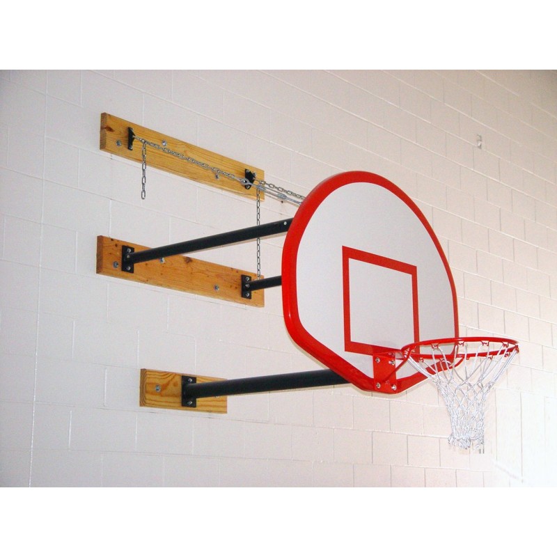 Gared Three-Point Wall Mount Series, 9-12' Extension, Fan-Shaped Board for Adjust-a-Goal (2350-9120A)