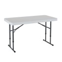 Lifetime 4 ft. Commercial Adjustable Height Folding Table (White) 80160